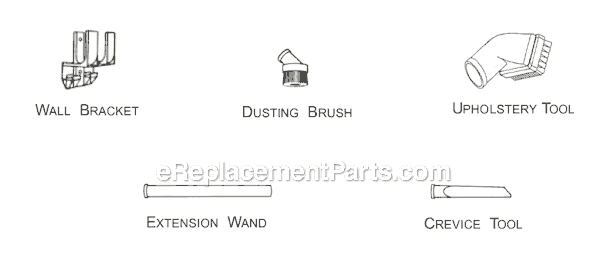 Part Location Diagram of 1320801600 Dirt Devil Crevice Tool